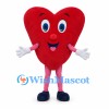 Heart Mascot Costume in Red with White Gloves