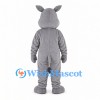 Donkey Mascot Costume in Gray with Long Ears