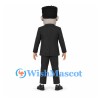 Frankenstein Monster Mascot Costume with Black Suit and Flat Top Hair