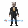 Frankenstein Monster Mascot Costume with Black Suit and Flat Top Hair