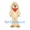 Poodle Dog Mascot Costume in Cream with Red Neck Scarf