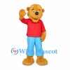 Bear Mascot Costume with Red Shirt and Blue Pants