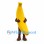 Banana Mascot Costume in Yellow with Brown Gloves and Boots