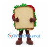 Sandwich Mascot Costume with Bread Tomato and Lettuce Details