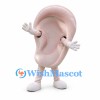 Ear Mascot Costume in Pink with White Gloves