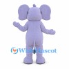 Elephant Mascot Costume in Lavender with Black Glasses