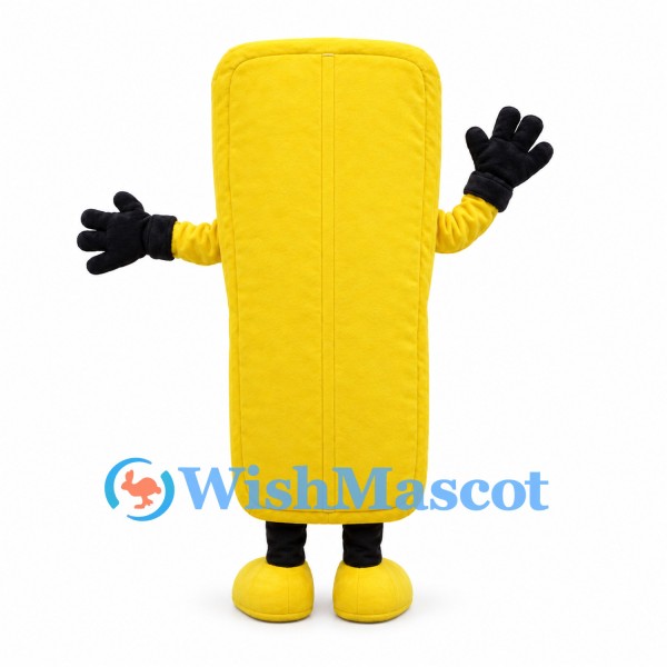 Digital Multimeter Mascot Costume in Yellow with Black Display and Dial