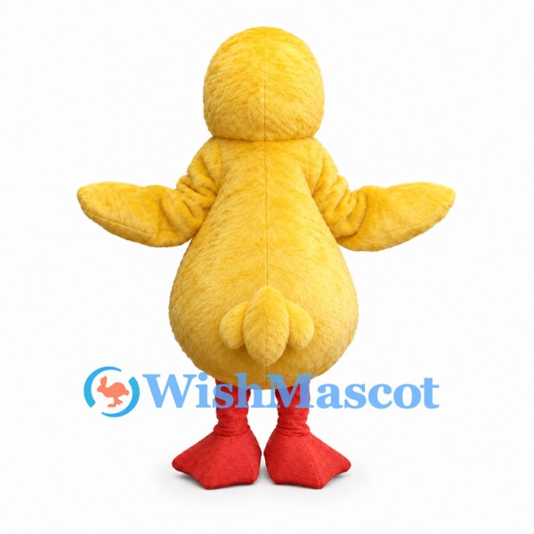 Duck Mascot Costume in Yellow with Orange Beak and Feet