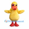 Duck Mascot Costume in Yellow with Orange Beak and Feet