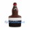 Bottle Mascot Costume in Brown with Red Neck Band