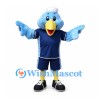 Bird Mascot Costume in Blue with Navy Sports Outfit