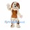 Dog Mascot Costume in Cream with Brown Patches
