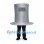 Top Hat Mascot Costume in Silver with Oversized Brim