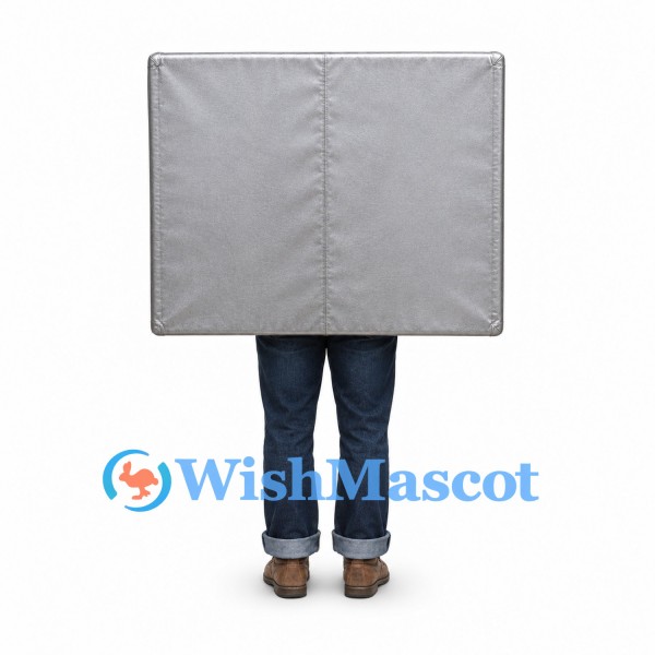Camera Mascot Costume in Silver with Large Round Lens