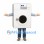 Washing Machine Mascot Costume in White with Front Door Detail