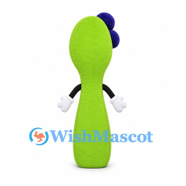 Spoon Mascot Costume in Green with Blueberry Headpiece
