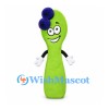 Spoon Mascot Costume in Green with Blueberry Headpiece