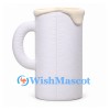Drink Mug Mascot Costume in White with Large Handle