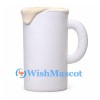 Drink Mug Mascot Costume in White with Large Handle