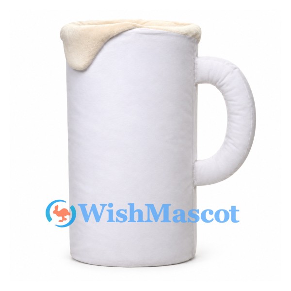 Drink Mug Mascot Costume in White with Large Handle