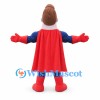Superhero Mascot Costume with Blue Suit and Red Cape
