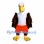 Bald Eagle Mascot Costume with White Shirt and Orange Shorts