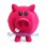 Pig Mascot Costume in Pink with Round Body and Curly Tail