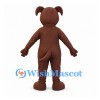 Dog Mascot Costume in Brown with White Chest Patch