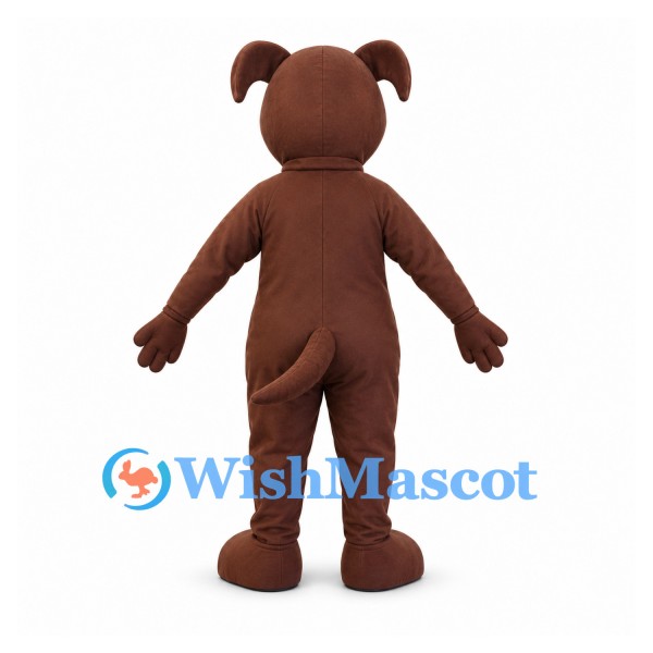Dog Mascot Costume in Brown with White Chest Patch