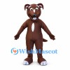 Dog Mascot Costume in Brown with White Chest Patch