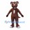 Dog Mascot Costume in Brown with White Chest Patch