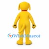 Dog Mascot Costume in Yellow with Red Collar and Black Paws