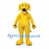 Dog Mascot Costume in Yellow with Red Collar and Black Paws