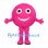 Pink Ball Mascot Costume with Smiling Face and Matching Legs