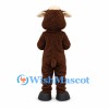 Cow Mascot Costume in Brown with Cream Belly and Pink Nose