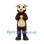 Cow Mascot Costume in Brown with Cream Belly and Pink Nose