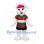 Rabbit Mascot Costume with Red and Green Striped Sports Shirt
