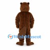 Beaver Mascot Costume in Brown with Buck Teeth and Flat Tail