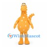Dinosaur Mascot Costume in Orange with White Spots and Back Spikes