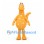 Dinosaur Mascot Costume in Orange with White Spots and Back Spikes