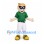 Superhero Boy Mascot Costume with Green Shirt and Black Eye Mask