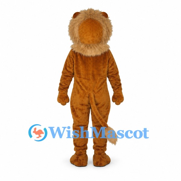 Lion Mascot Costume in Brown with Fluffy Mane