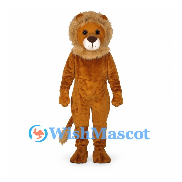 Lion Mascot Costume in Brown with Fluffy Mane