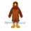 Eagle Mascot Costume in Brown with Yellow Beak and Feet