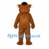 Mouse Mascot Costume in Brown with Cream Cheeks and Black Hair Tuft