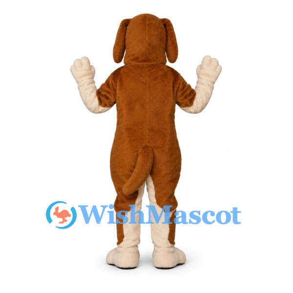 Dog Mascot Costume in Brown with Cream Belly and Paws