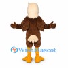 Bald Eagle Mascot Costume with Brown Body and White Head
