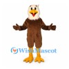 Bald Eagle Mascot Costume with Brown Body and White Head
