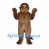 Otter Mascot Costume in Brown with Rounded Muzzle and Long Tail