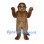 Otter Mascot Costume in Brown with Rounded Muzzle and Long Tail